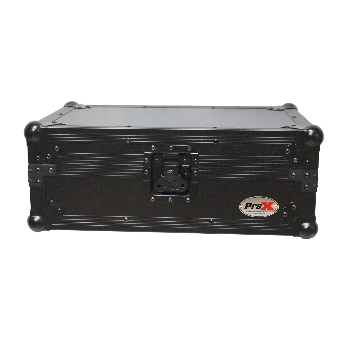 ProX ATA Flight Case for 12" DJ Mixers Honeycomb Road Case | Black | Without Laptop Shelf