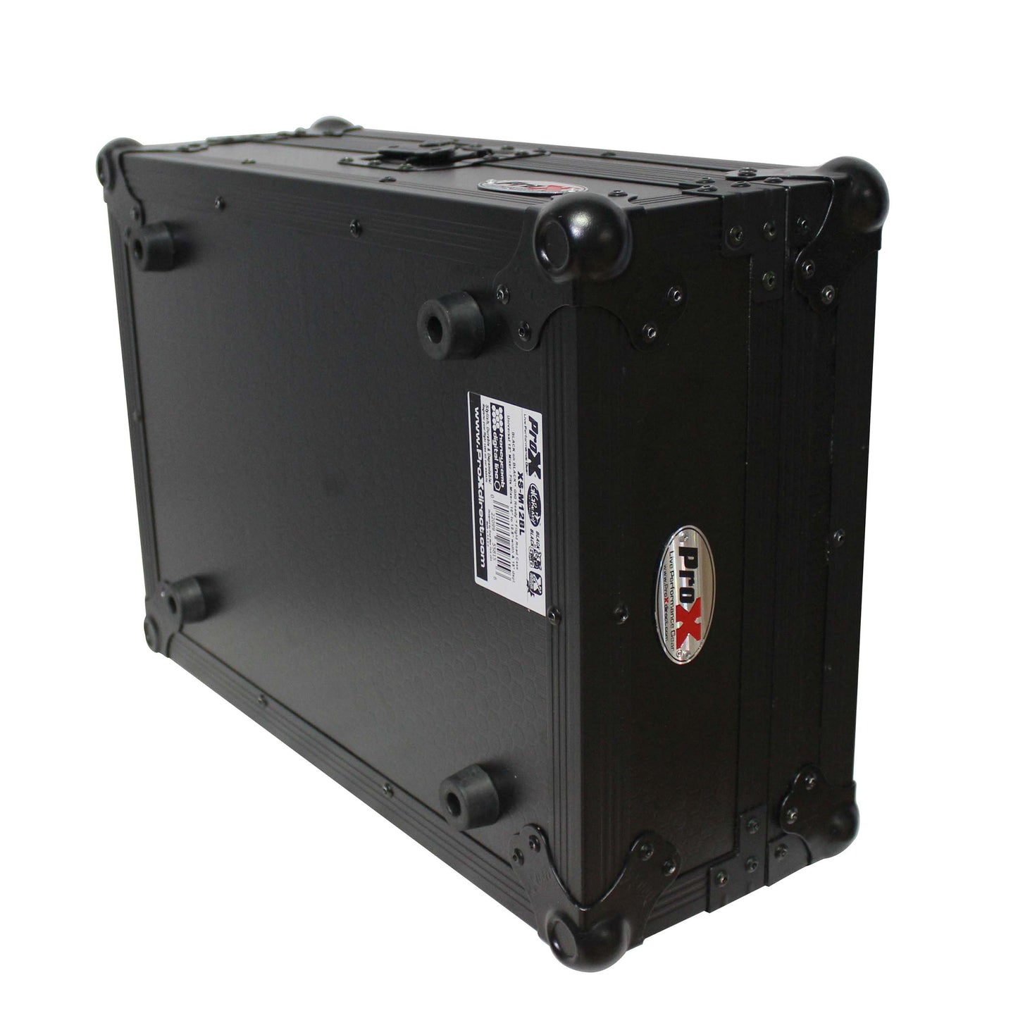 ProX ATA Flight Case for 12" DJ Mixers Honeycomb Road Case | Black | Without Laptop Shelf