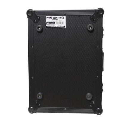 ProX ATA Flight Case for 12" DJ Mixers Honeycomb Road Case | Black | Without Laptop Shelf