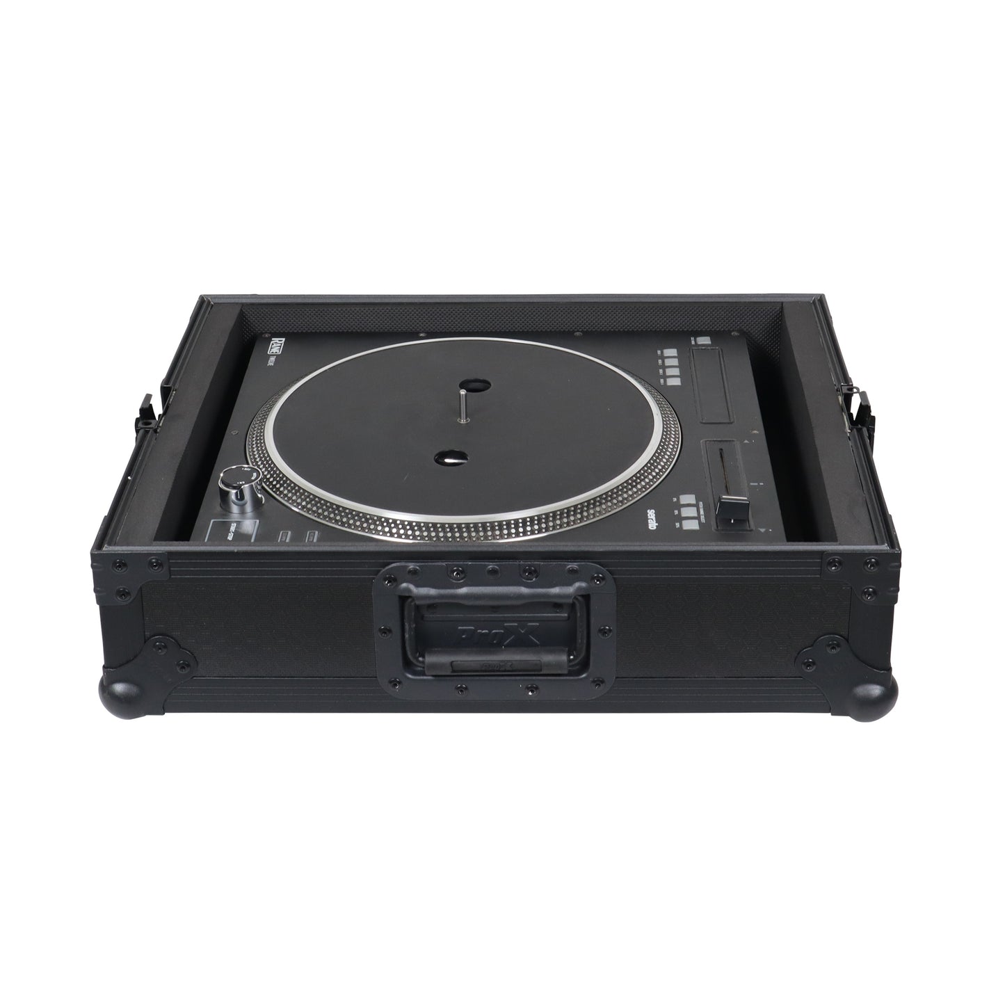 ProX Flight Case for Turntable - Universal W-Foam Kit | Black on Black