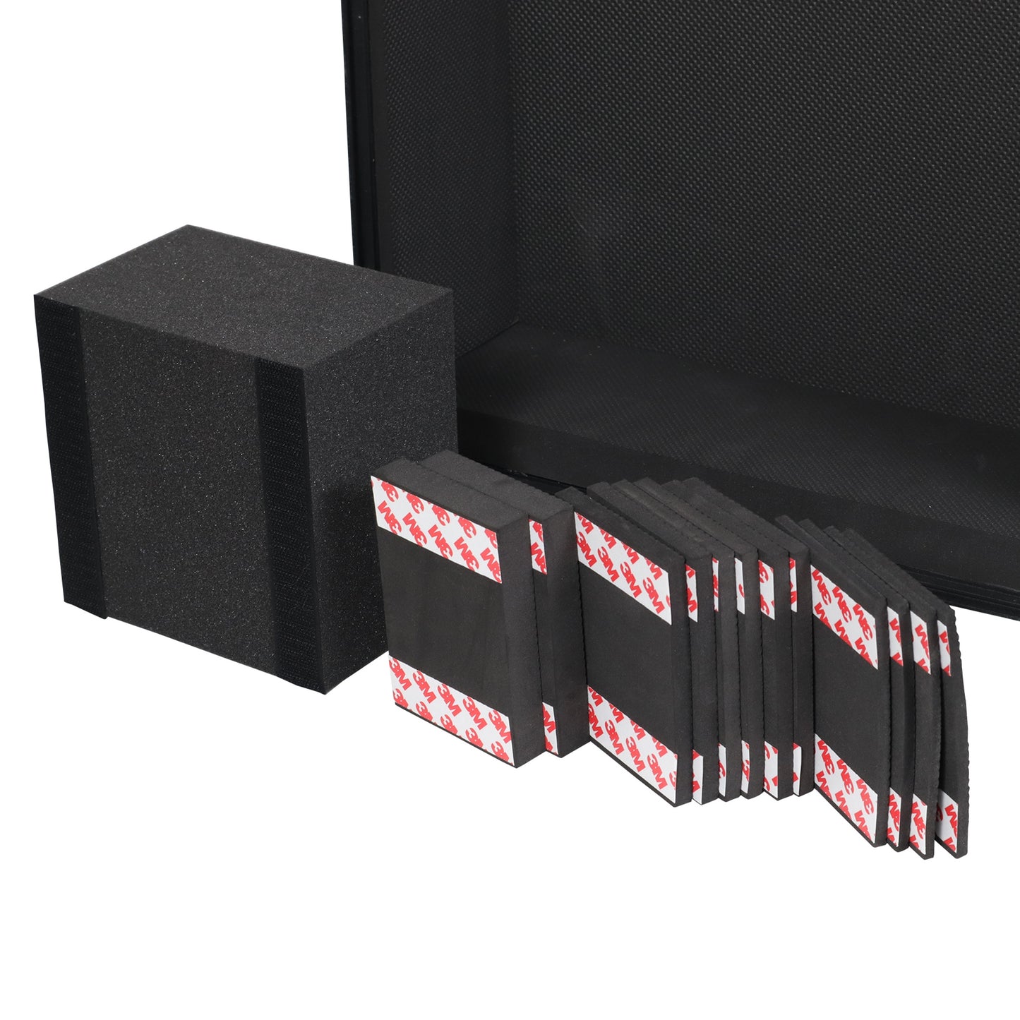 ProX Flight Case for Turntable - Universal W-Foam Kit | Black on Black