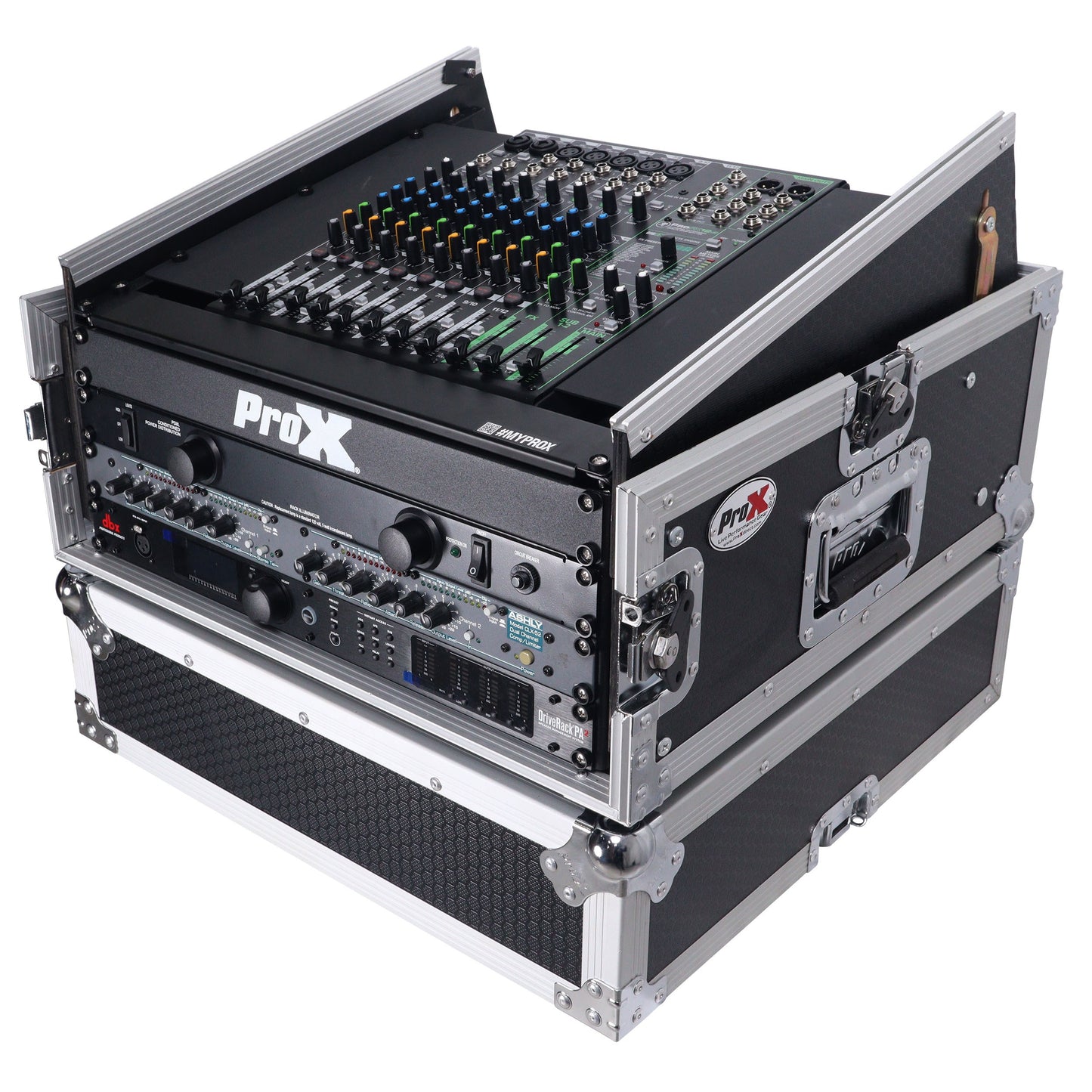 ProX T-4MRSS 4U Vertical Rack Mount Flight Case With 10U Top