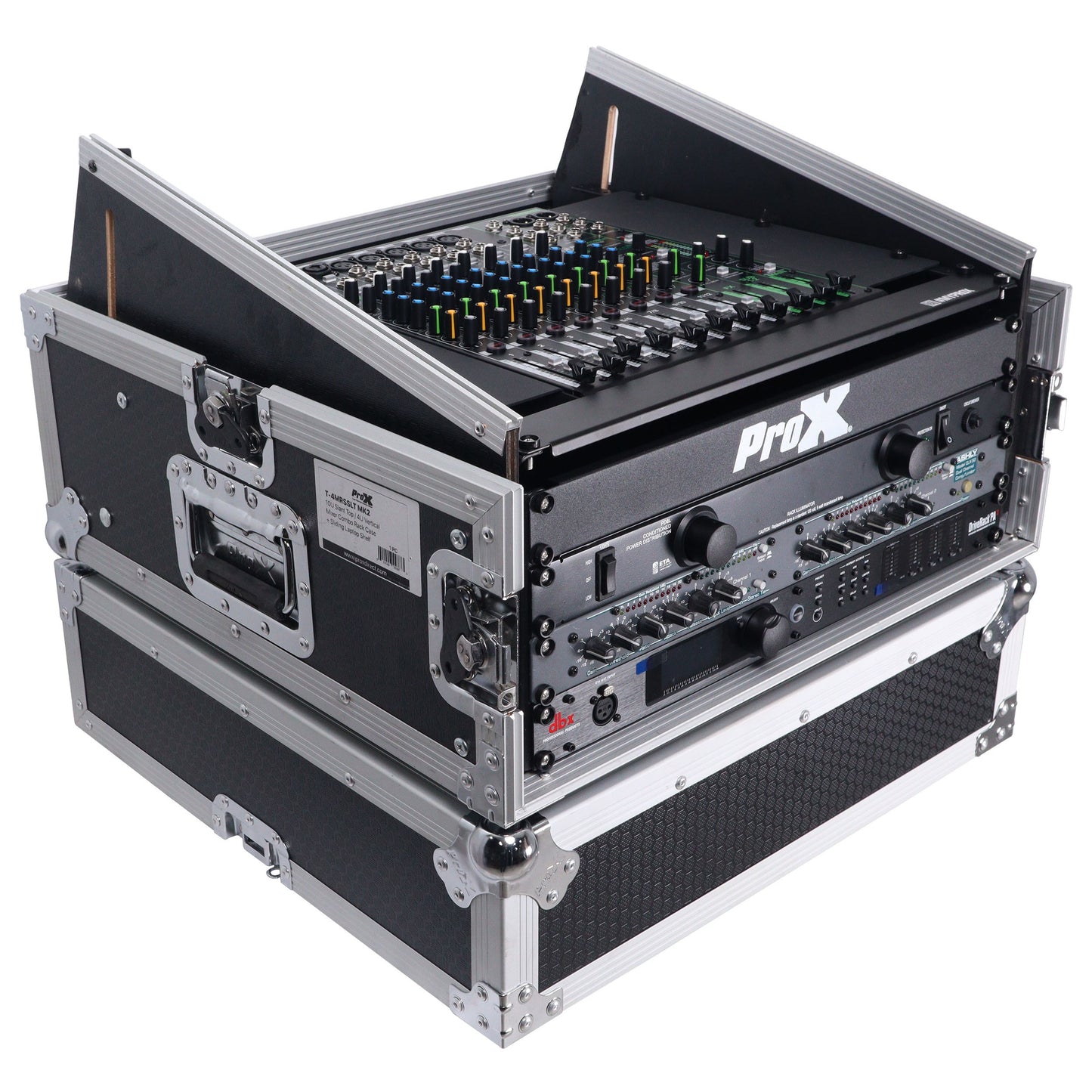 ProX T-4MRSS 4U Vertical Rack Mount Flight Case With 10U Top