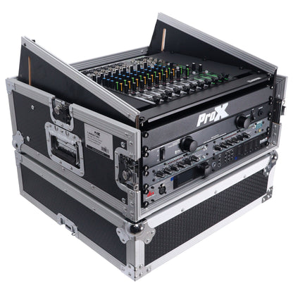 ProX T-4MRSS 4U Vertical Rack Mount Flight Case With 10U Top