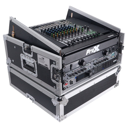 ProX T-4MRSS 4U Vertical Rack Mount Flight Case With 10U Top