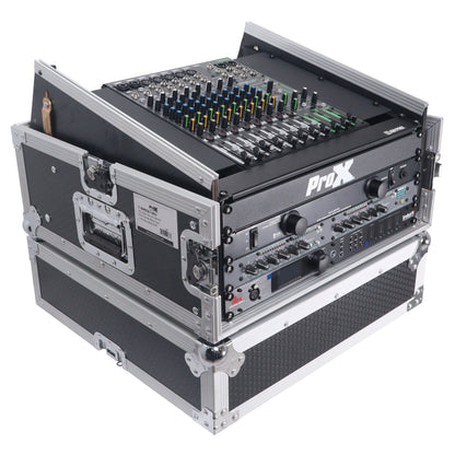 ProX T-4MRSS 4U Vertical Rack Mount Flight Case With 10U Top