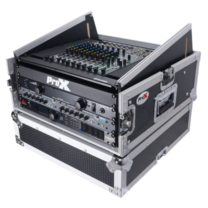 ProX T-4MRSS 4U Vertical Rack Mount Flight Case With 10U Top