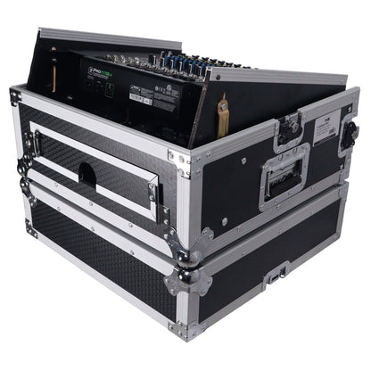 ProX T-4MRSS 4U Vertical Rack Mount Flight Case With 10U Top
