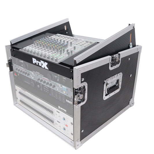 ProX T-8MRSS 8U Vertical Rack Mount Flight Case With 10U Top
