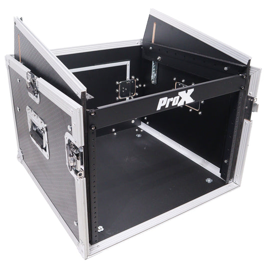 ProX T-8MRSS 8U Vertical Rack Mount Flight Case With 10U Top