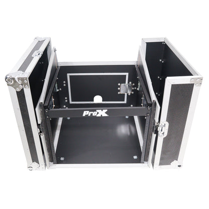 ProX T-8MRSS 8U Rack x 10U Top Mixer DJ Combo Flight Case