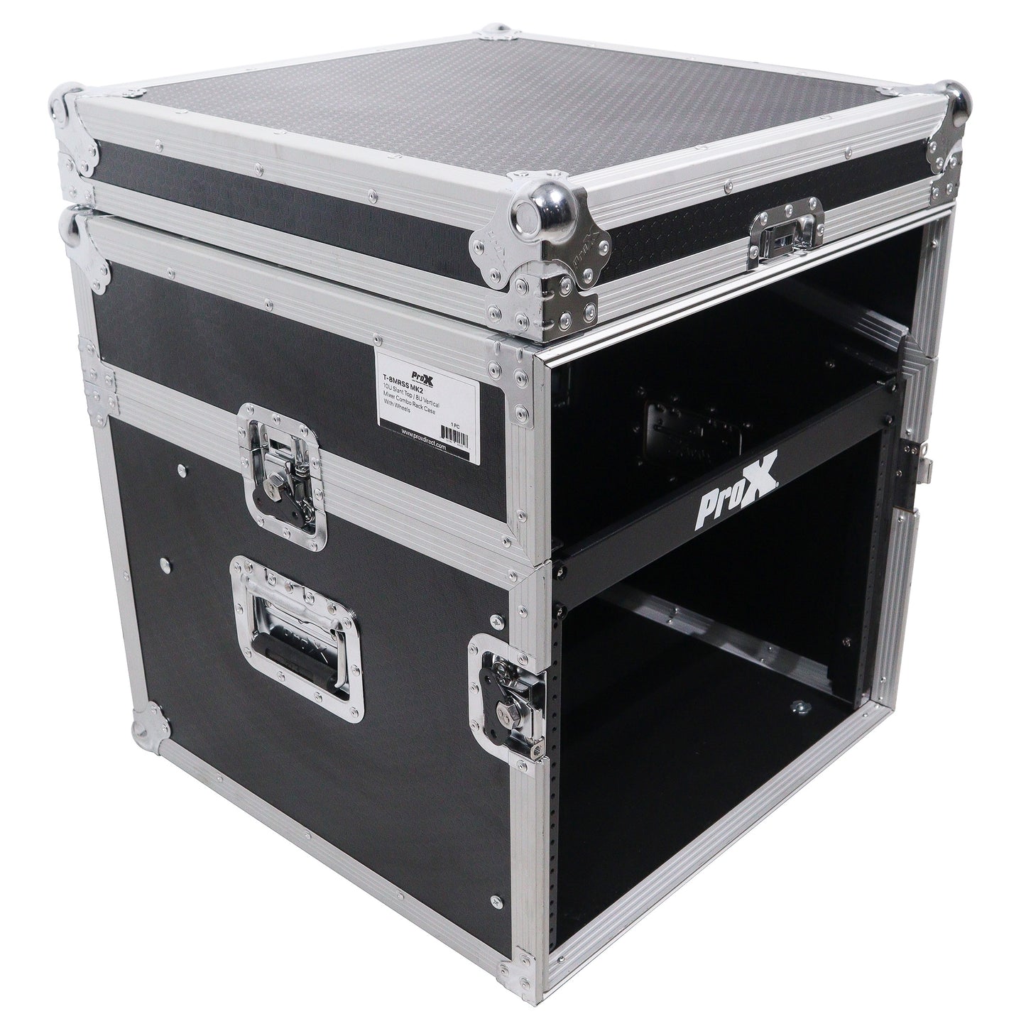 ProX T-8MRSS 8U Rack x 10U Top Mixer DJ Combo Flight Case