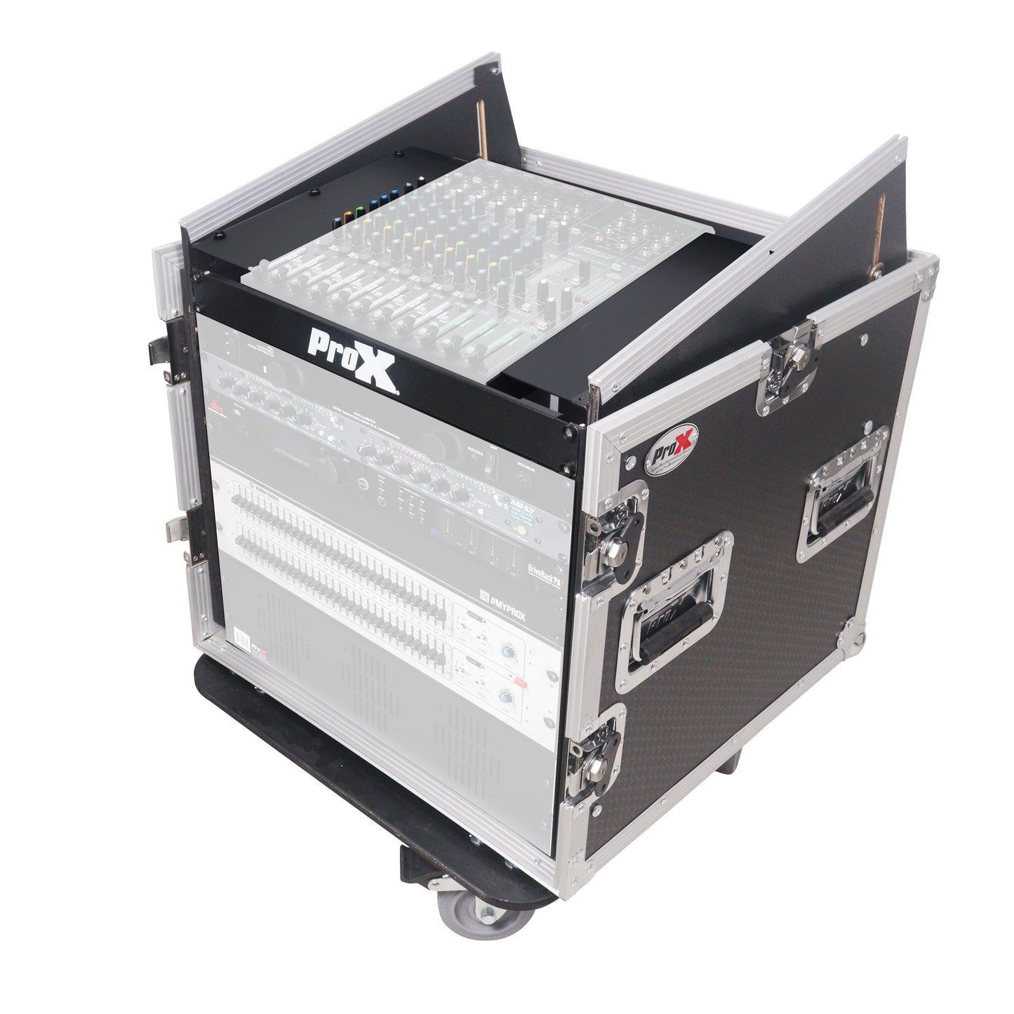 ProX T-10MRSS 10U Rack x 10U Top Mixer DJ Combo Flight Case