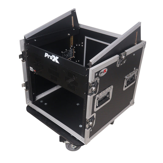 ProX T-10MRSS 10U Rack x 10U Top Mixer DJ Combo Flight Case
