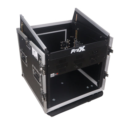 ProX T-10MRSS 10U Rack x 10U Top Mixer DJ Combo Flight Case