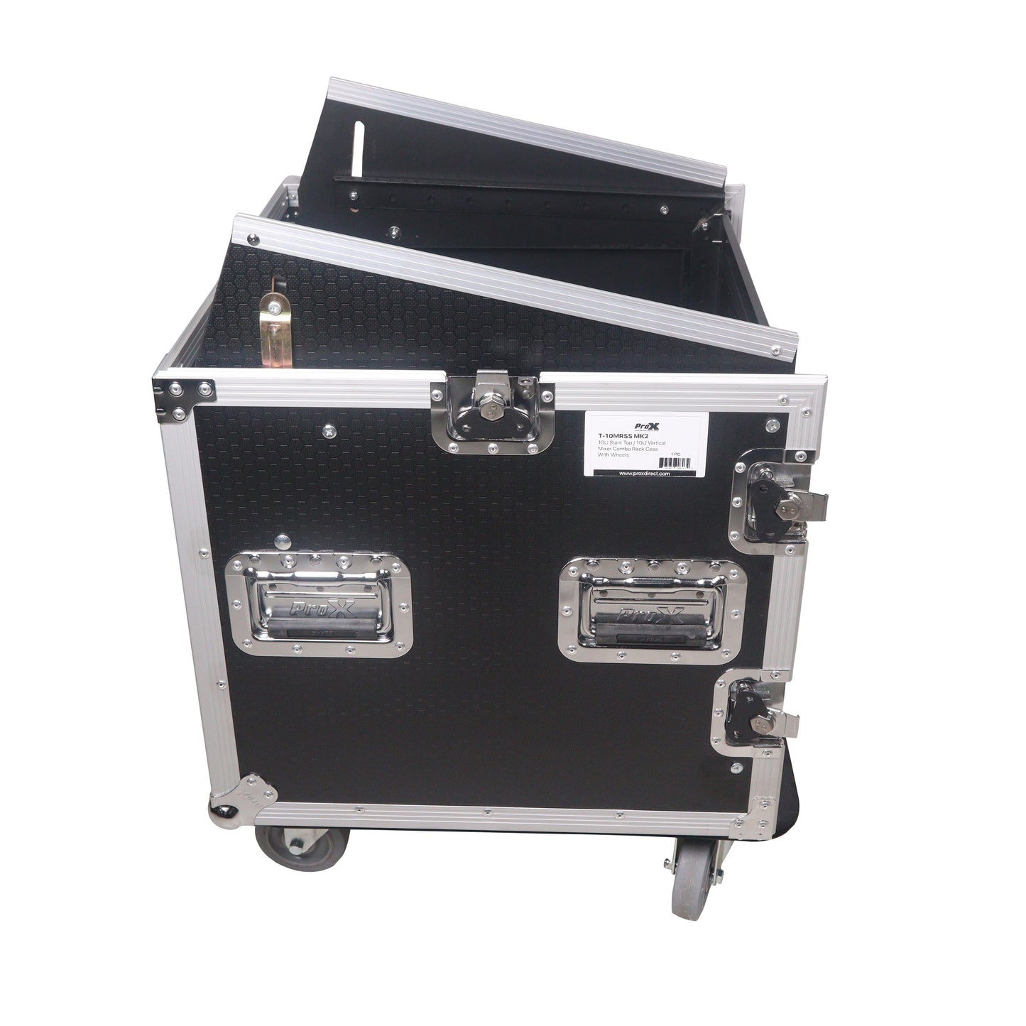 ProX T-10MRSS 10U Rack x 10U Top Mixer DJ Combo Flight Case