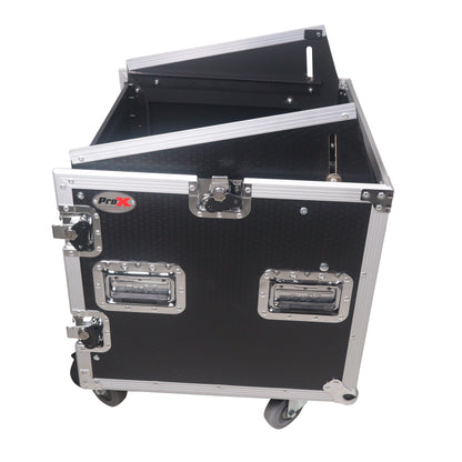 ProX T-10MRSS 10U Rack x 10U Top Mixer DJ Combo Flight Case