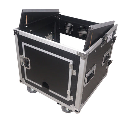 ProX T-10MRSS 10U Rack x 10U Top Mixer DJ Combo Flight Case