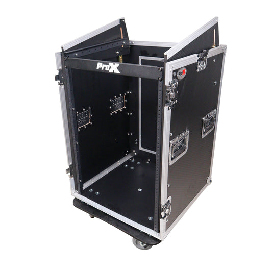 ProX T-16MRSS MK2 16U Vertical Rack Flight Case With 10U Mixer Top
