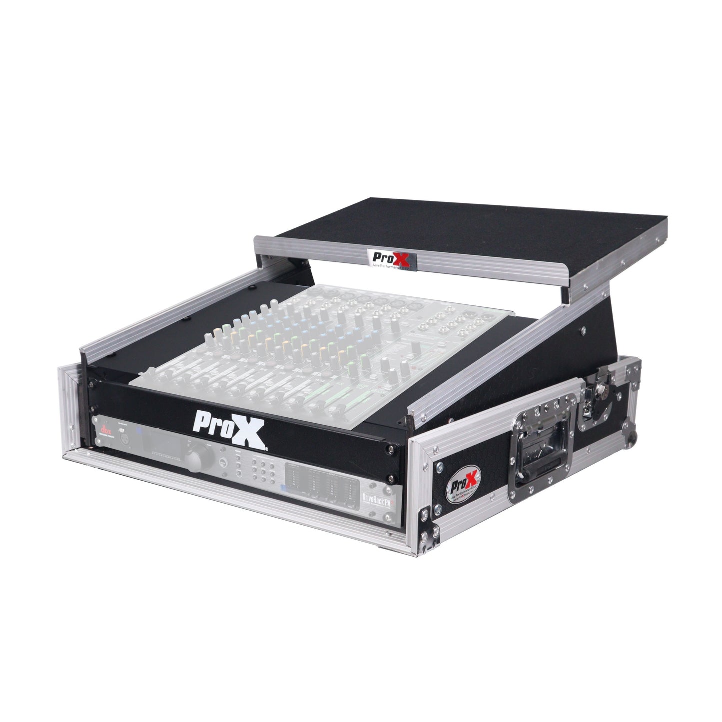 ProX T-2MRLT Mixer DJ Combo Flight Case w Laptop Shelf