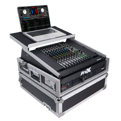 ProX T-2MRLT Mixer DJ Combo Flight Case w Laptop Shelf