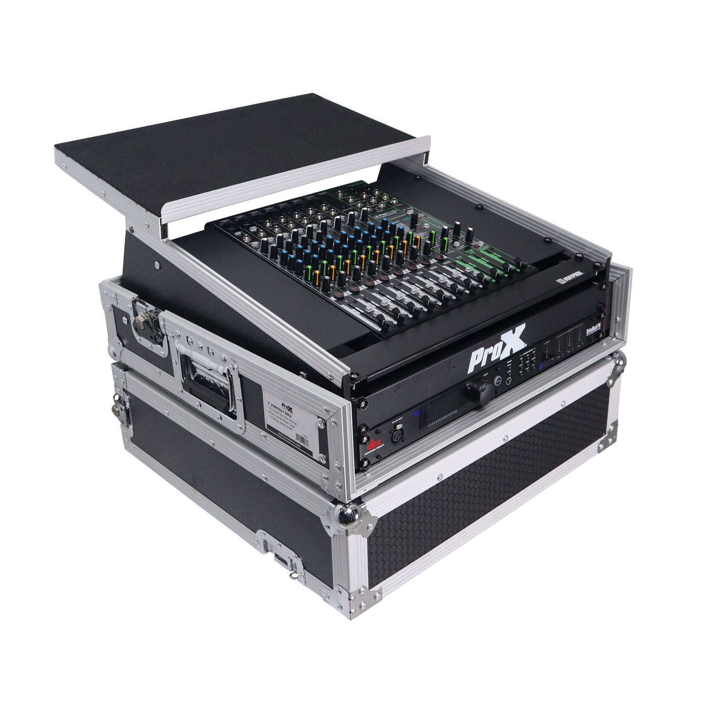 ProX T-2MRLT Mixer DJ Combo Flight Case w Laptop Shelf