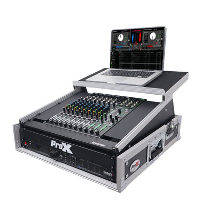 ProX T-2MRLT Mixer DJ Combo Flight Case w Laptop Shelf