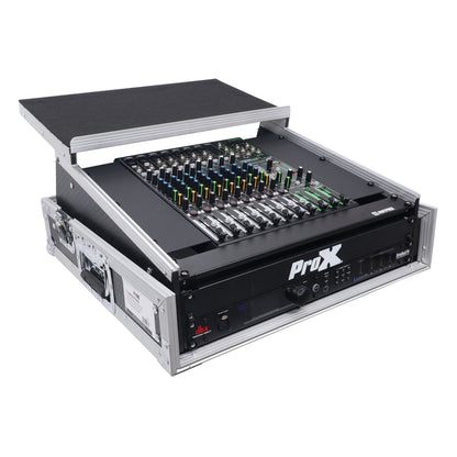 ProX T-2MRLT Mixer DJ Combo Flight Case w Laptop Shelf