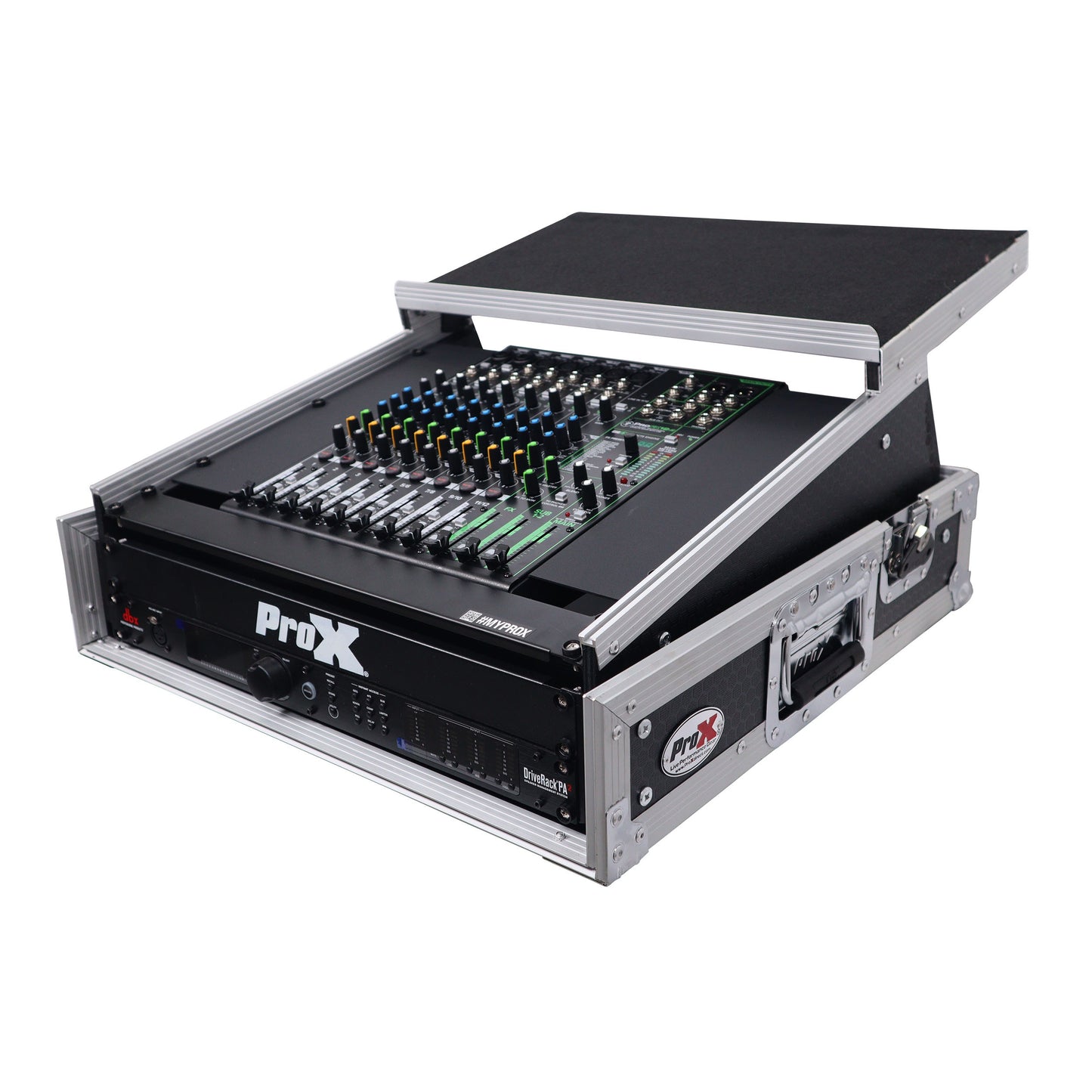 ProX T-2MRLT Mixer DJ Combo Flight Case w Laptop Shelf