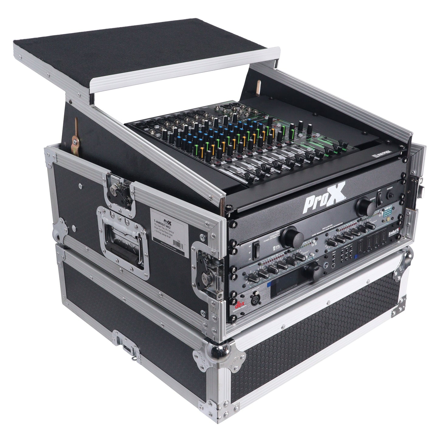 ProX T-4MRLT 4U Vertical Rack Flight Case With Laptop Shelf