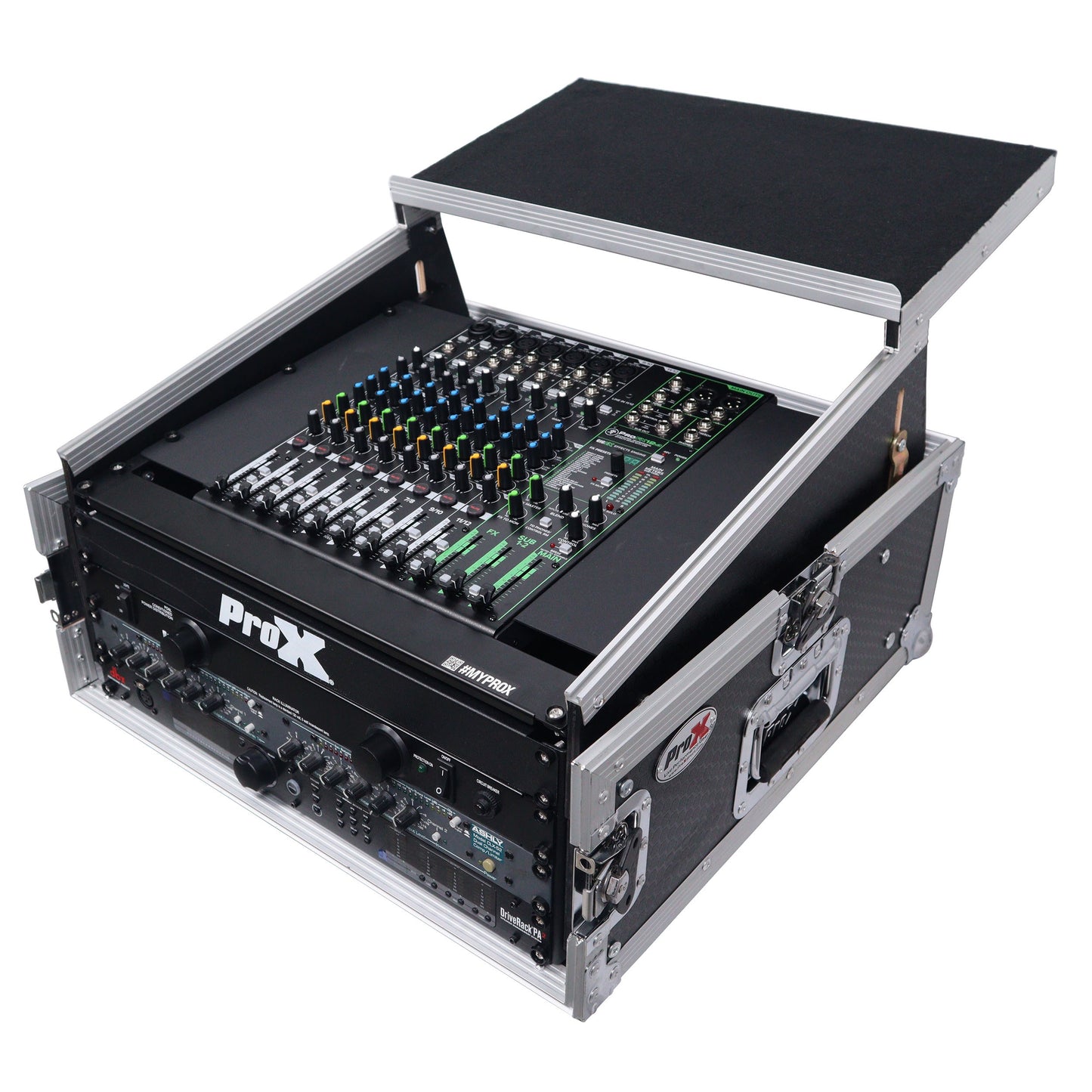 ProX T-4MRLT 4U Vertical Rack Flight Case With Laptop Shelf