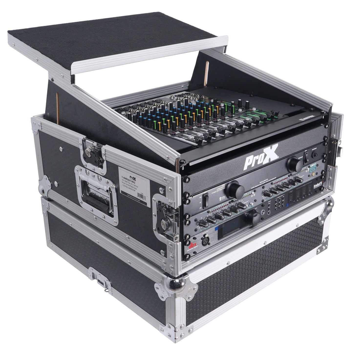 ProX T-6MRLT 6U Vertical Combo Rack Flight Case With Laptop Shelf