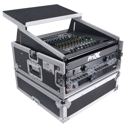 ProX T-6MRLT 6U Vertical Combo Rack Flight Case With Laptop Shelf