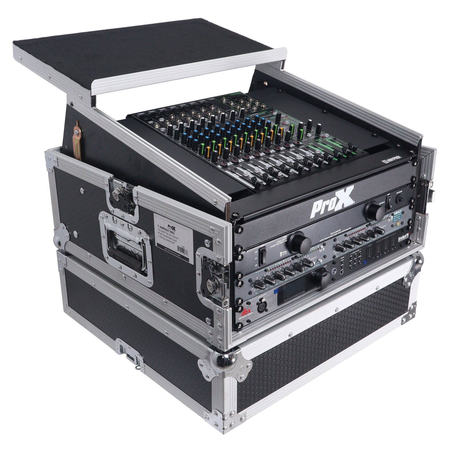 ProX T-6MRLT 6U Vertical Combo Rack Flight Case With Laptop Shelf