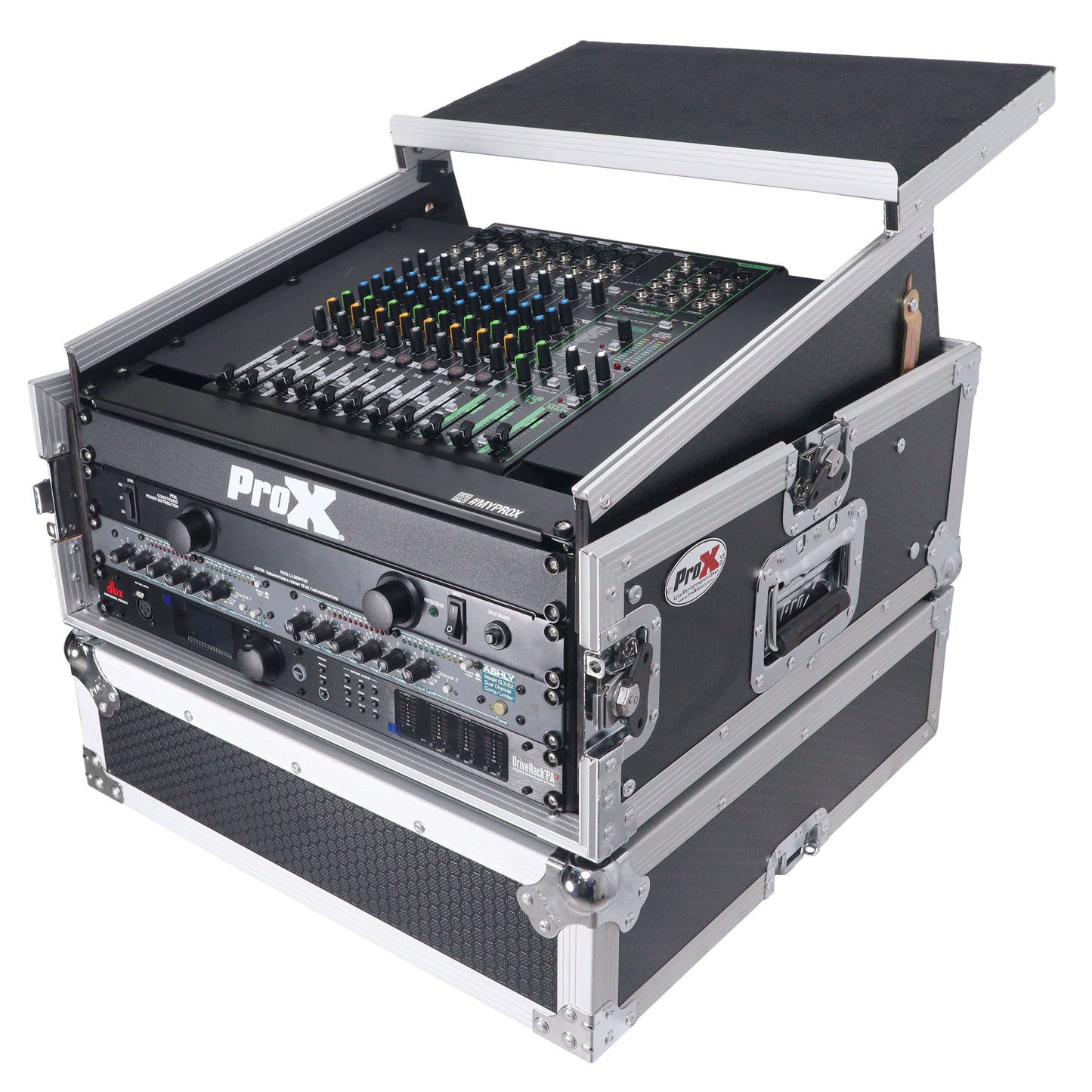 ProX T-6MRLT 6U Vertical Combo Rack Flight Case With Laptop Shelf