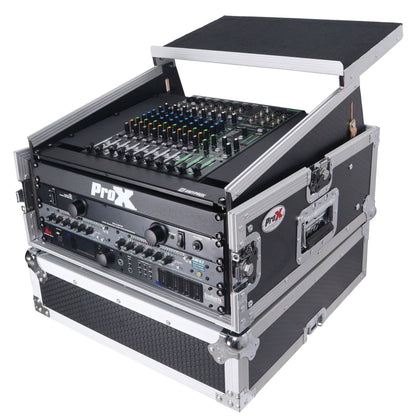 ProX T-6MRLT 6U Vertical Combo Rack Flight Case With Laptop Shelf