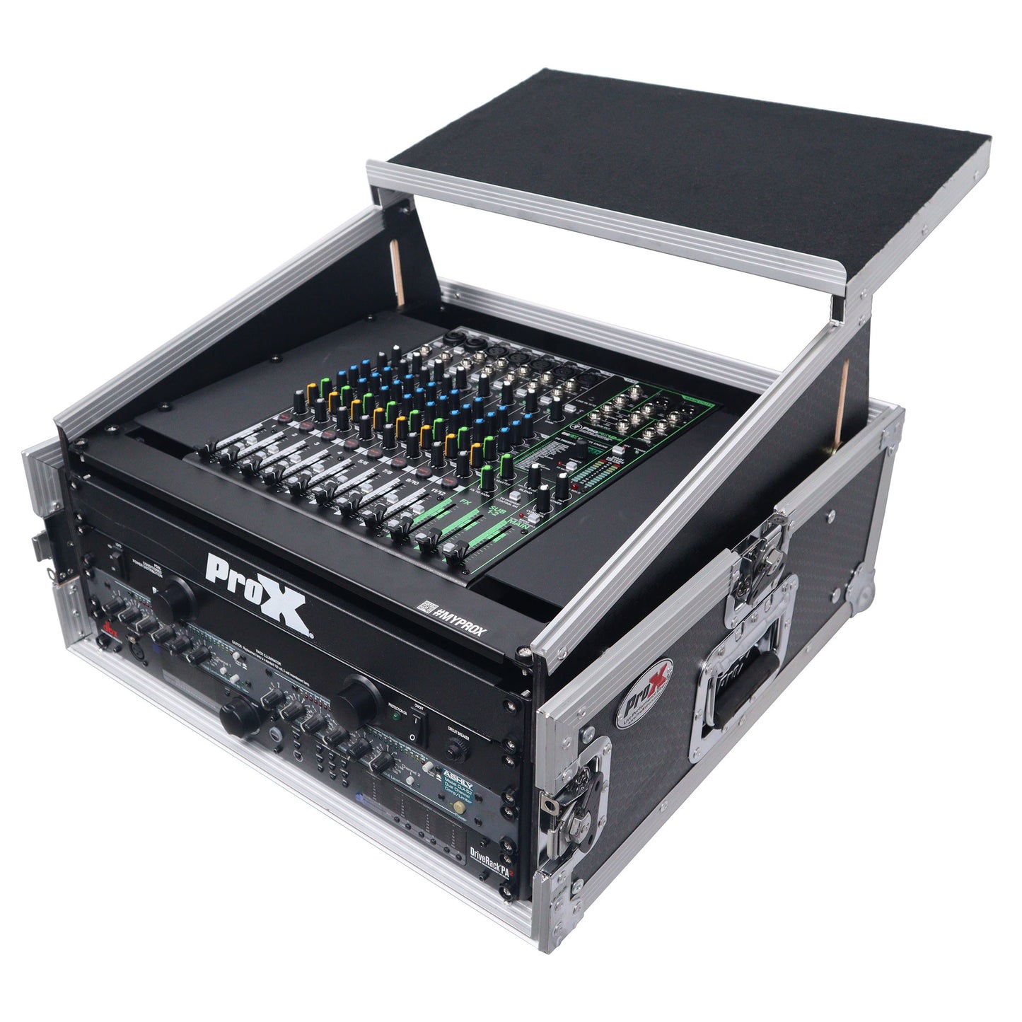 ProX T-6MRLT 6U Vertical Combo Rack Flight Case With Laptop Shelf