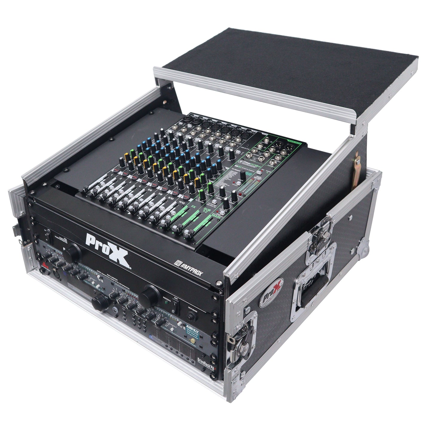 ProX T-6MRLT 6U Vertical Combo Rack Flight Case With Laptop Shelf