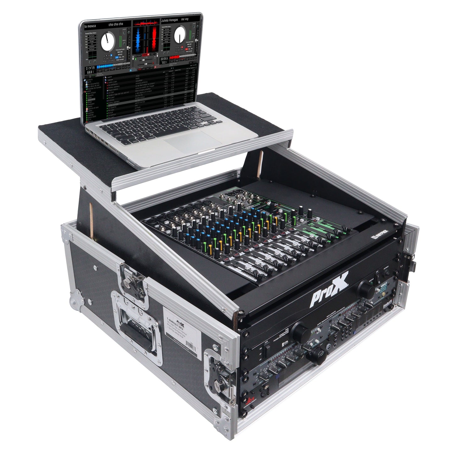 ProX T-6MRLT 6U Vertical Combo Rack Flight Case With Laptop Shelf