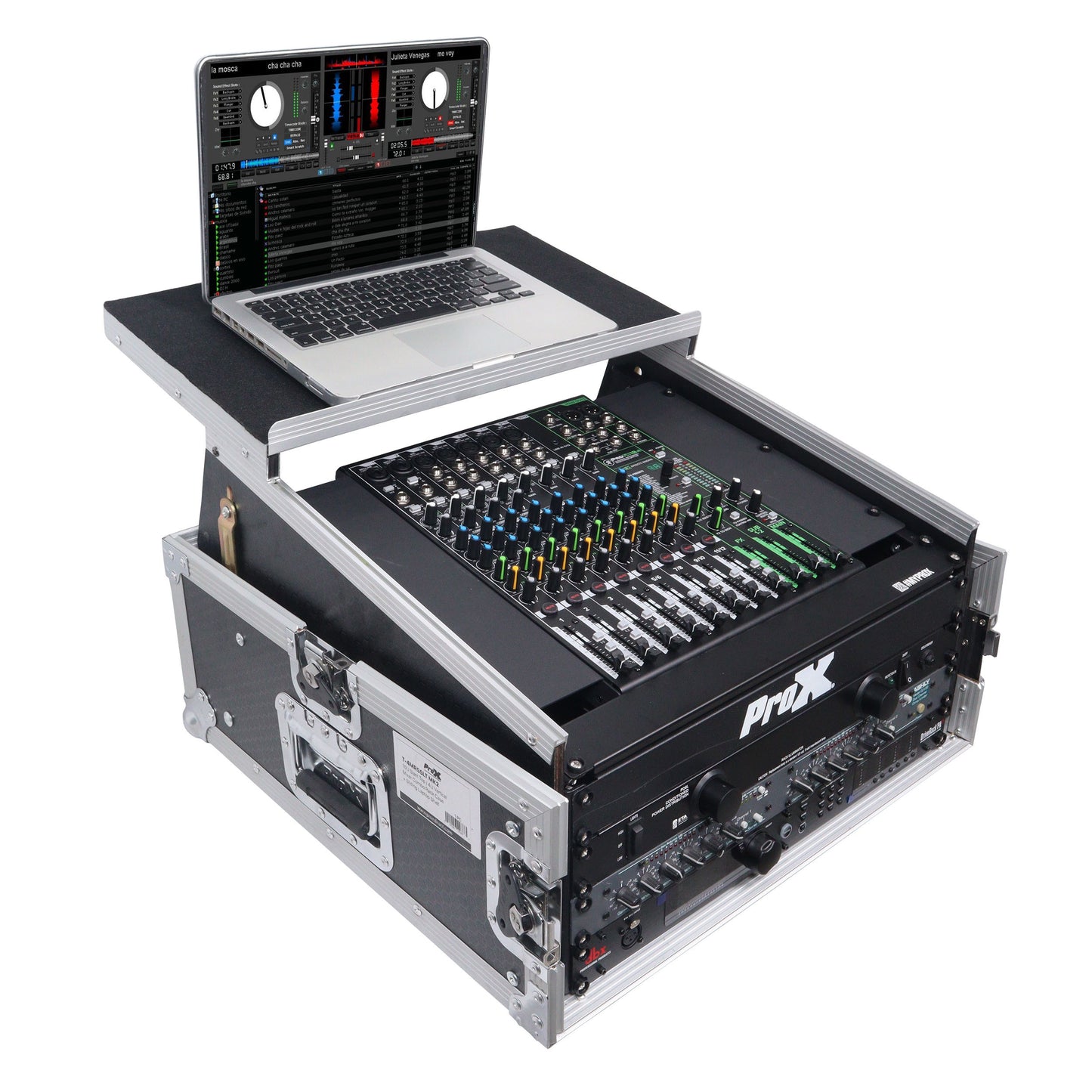 ProX T-6MRLT 6U Vertical Combo Rack Flight Case With Laptop Shelf