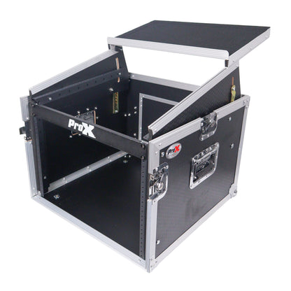 ProX T-8MRLT 8U Vertical Rack Flight Case With Laptop Shelf