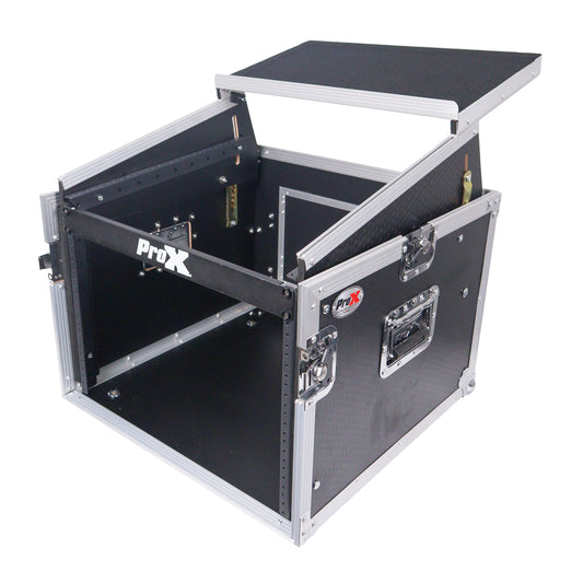 ProX T-8MRLT 8U Vertical Rack Flight Case With Laptop Shelf