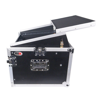 ProX T-8MRLT 8U Vertical Rack Flight Case With Laptop Shelf