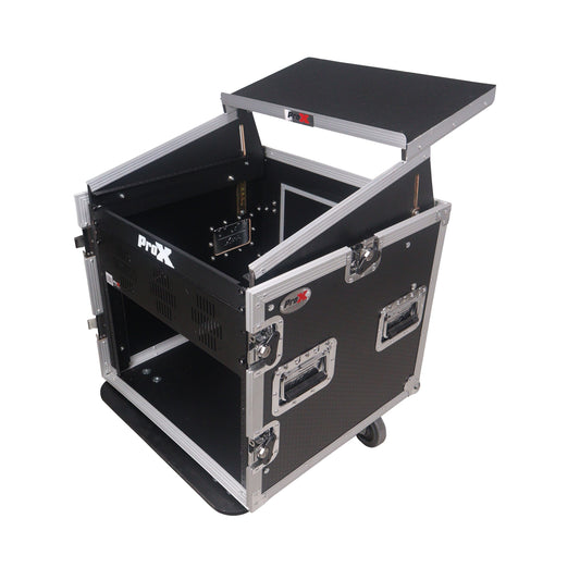 ProX T-10MRLT 10U Combo Rack Flight Case With Laptop Shelf