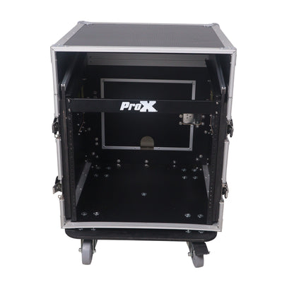 ProX T-10MRLT 10U Combo Rack Flight Case With Laptop Shelf