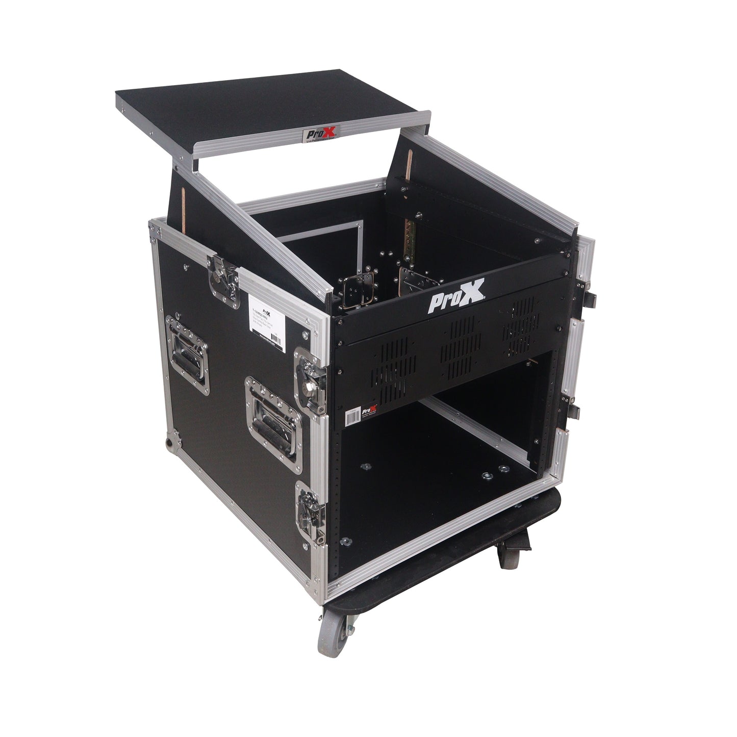 ProX T-12MRLT 12U Vertical Combo Rack Flight Case With Laptop Shelf