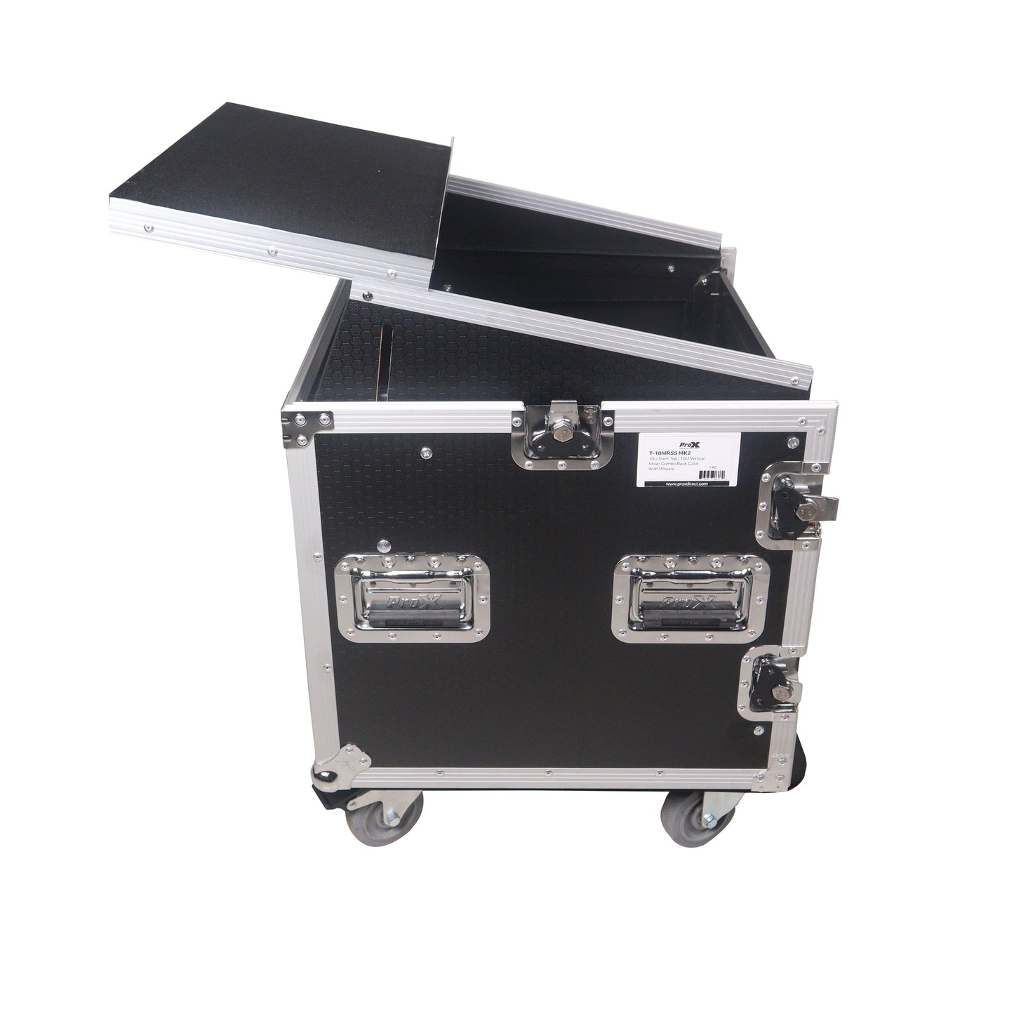 ProX T-12MRLT 12U Vertical Combo Rack Flight Case With Laptop Shelf