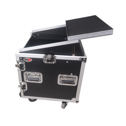 ProX T-12MRLT 12U Vertical Combo Rack Flight Case With Laptop Shelf