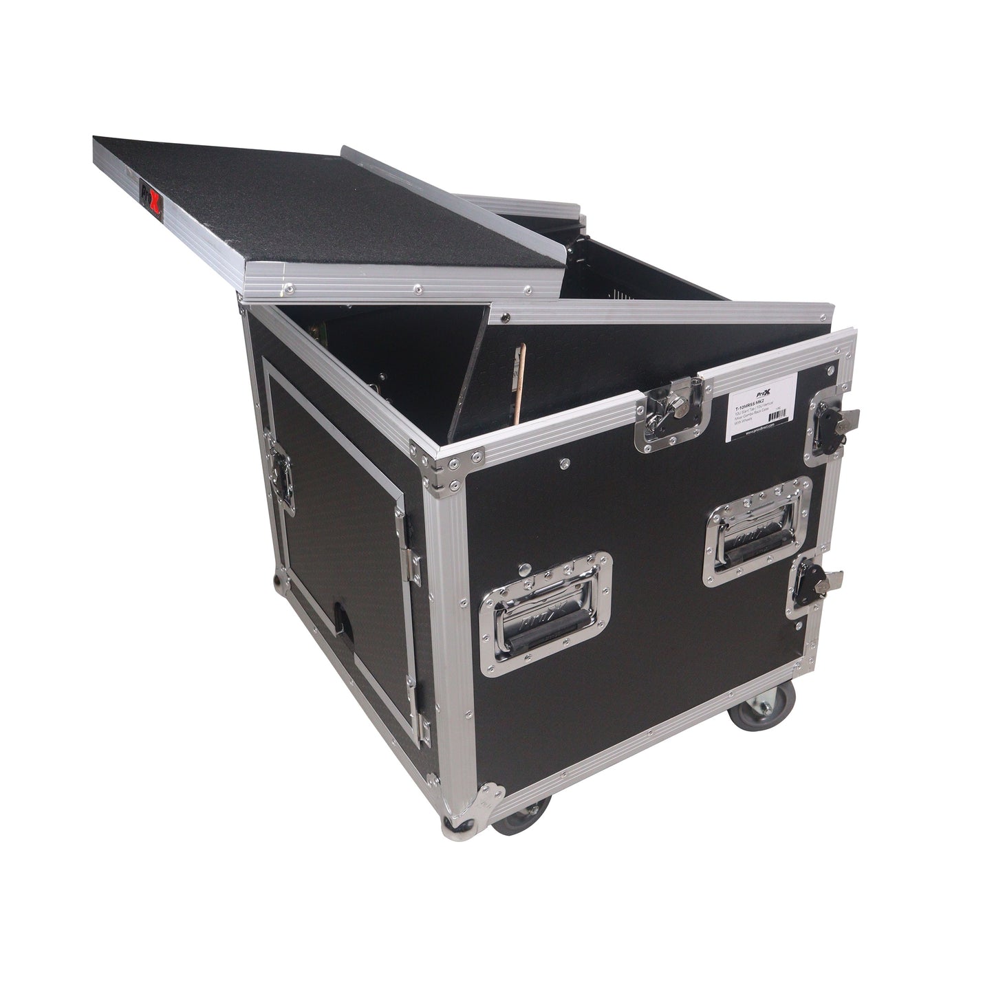 ProX T-12MRLT 12U Vertical Combo Rack Flight Case With Laptop Shelf
