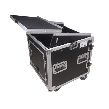 ProX T-12MRLT 12U Vertical Combo Rack Flight Case With Laptop Shelf